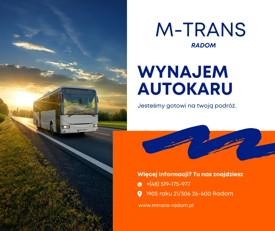 Wynajem autokaru Radom M-TRANS RADOM
