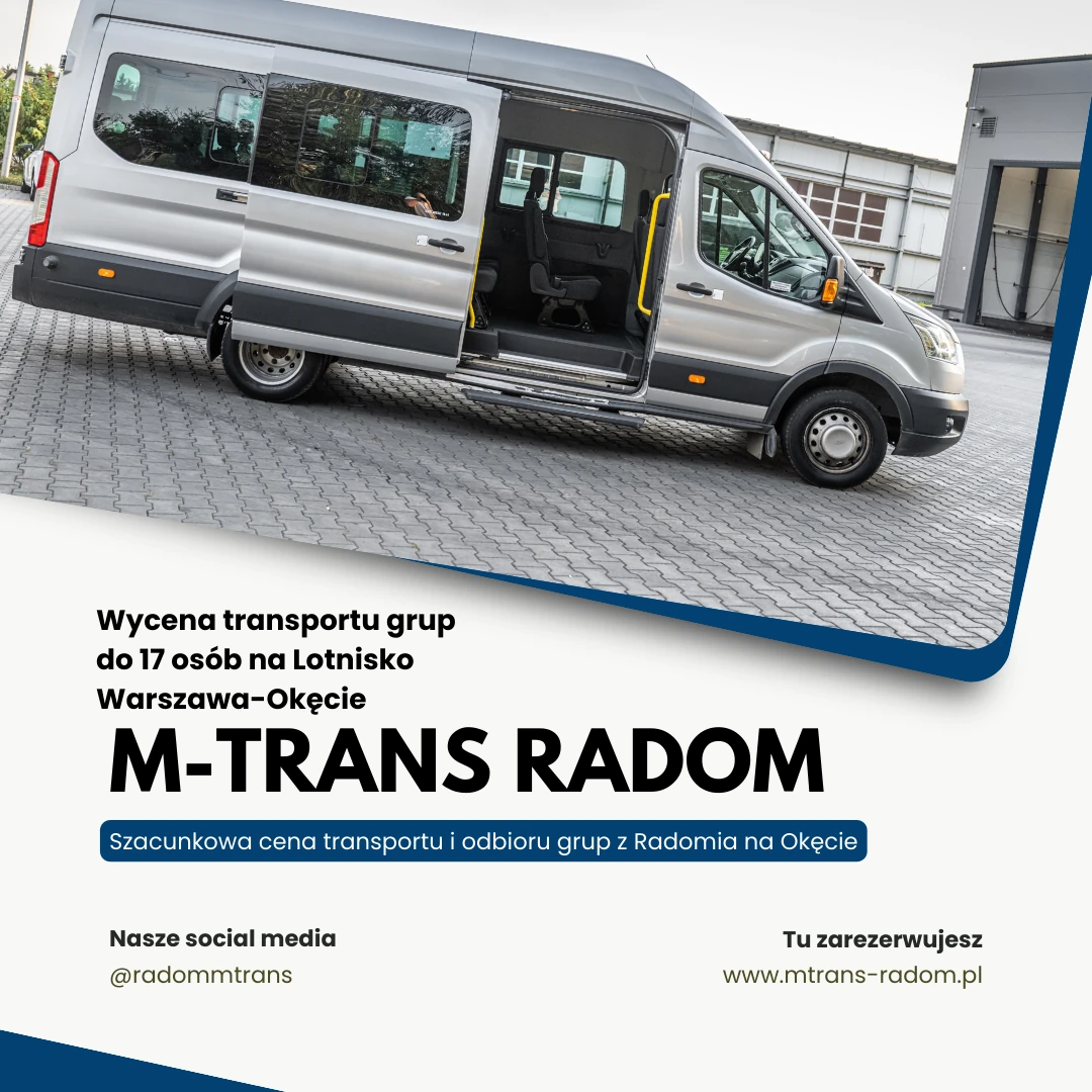 Transport grup na lotnisko Warszawa-Okęcie Transport Radom Warszawa-Okęcie
