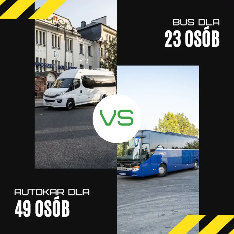 Bus 23 osobowy vs autokar 50 osobowy